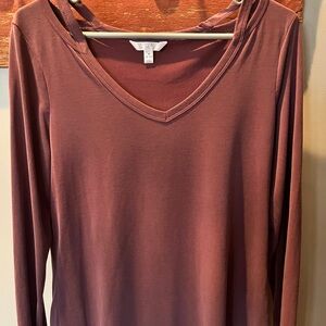 Time and Tru Red Long Sleeve Hoodie